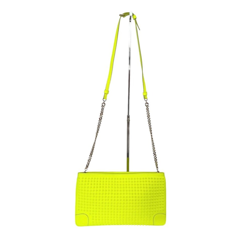 Authentic Christian Louboutin Neon Yellow Bag